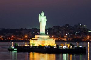 Hussain Sagar Lake night hyderabad